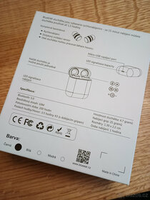 Bezdrátová sluchátka s handsfree, pecky, nová - 3