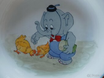 VINTAGE DĚTSKÝ PORCELÁNOVÝ TALÍŘ LIMOGES FRANCIE - 3