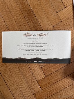 Poukazy v hodnotě 3000Kč Restaurace Šupina - 3