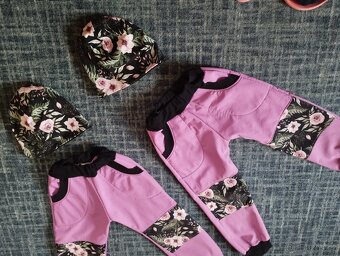 Softshellové kalhoty + čepice 92/98 + 110/116 - 3