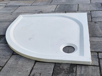 sprchová vanička rohová 80cm a výška 3cm - 3