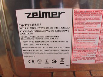 MIKROVLNÁ TROUBA ZELMER 29Z019 S GRILEM - 3