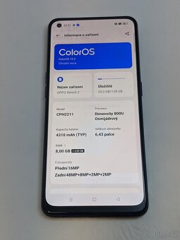 Oppo Reno5 Z 8/128gb black. Záruka 6 měsíců. - 3