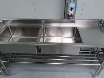 Nerezový dvojdřez 180 cm - 3