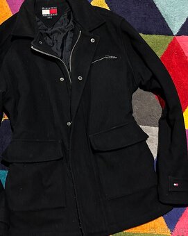TOMMY HILFIGER VLNĚNÝ KRÁSNÝ TEPLÝ ELEGANTNÍ PÁNSKÝ KABÁT S( - 3