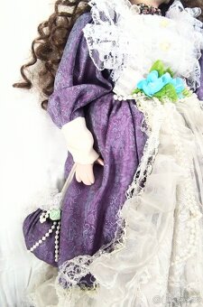 Stará porcelánová panenka - velká 60 cm - 3