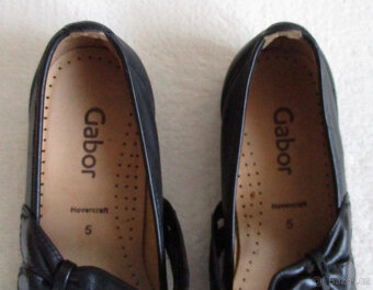 Dámské kožené polobotky Mary Jane černé Gabor 38 - 3