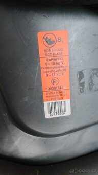 Prodám autosedačku Britax Römer 9-18kg - 3