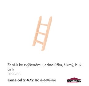 Domestav - skluzavka, stojan, žebřík, nožičky k posteli - 3