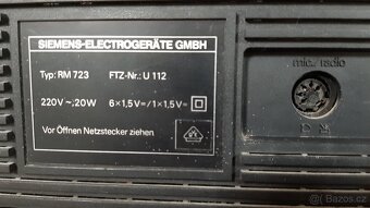Radiomagnetofon siemens...hrál 5 minut a pak nic - 3