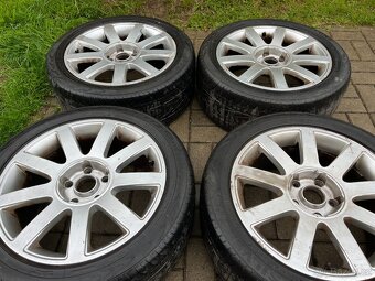 4x alu disky 5x112 R17, letní pneu - 3
