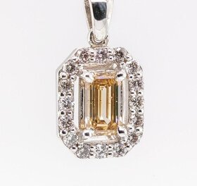 Krásný 14K přívěšek s diamanty 0,73ct - certifikát AIG - 3