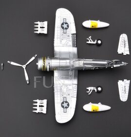4D model nacvakávací stavebnice Corsair F4U (stříbrná) 1:48 - 3