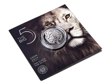 Stříbrná mince Big Five - Lion (Lev) 1 Oz 2019 - 3