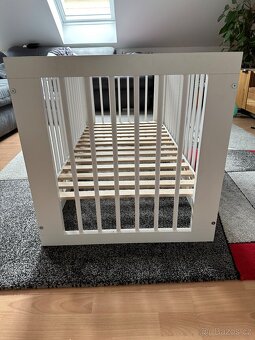KLUPS Postýlka dřevěná SOFIE 120x60 + matrace - 3