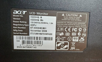 21.5" širokoúhlý LCD monitor Acer X223HQ, FullHD - 3