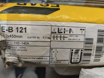 Prodám svářecí elektrody E-B 121 a 544 - 3