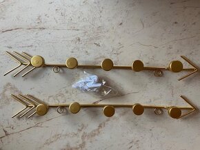 Kovový zlatý věšák - 2 ks - 3