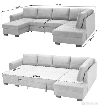 Sedací souprava do U Malte – šedá - 3