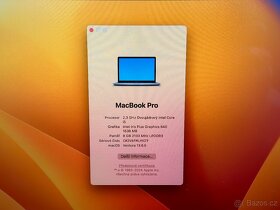 MacBook Pro 13" 2017. i5 2,3GHz, 8GB/256GB Dokonalý stav  - 3