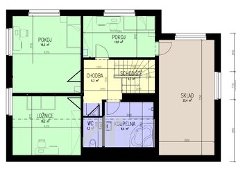 Čučice – stavební pozemek, 387 m2, vypracovaný projekt se st - 3