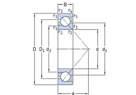 Ložisko 7202 BEP SKF kuličkové GERMANY (NOVÉ) kvalita - 3