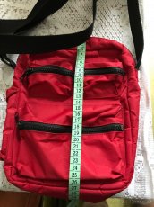 Červená textilní kabelka - 3