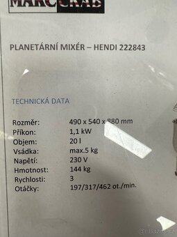 Planetární mixér - robot stolní 20 l | HENDI, 222843 - 3