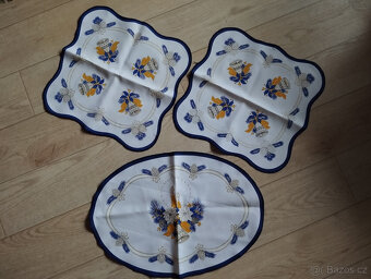 Vánoční ubrusy a dečky modro/žluté - 3