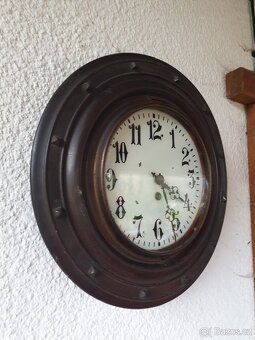 VELKÉ STAROŽITNÉ DŘEVĚNÉ HODINY - 3