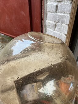 Retro lustr koule skleněný, dva kusy - 3