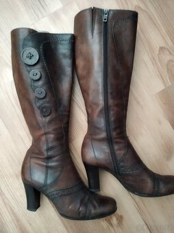 Kožené kozačky vel 38 ANTISHOK - 3