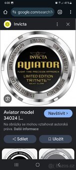 Invicta Aviator model 34024...Limited edition 1002/3500 - 3