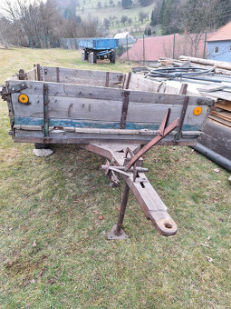 Vlečka za traktor, vlek, přívěs ručně bržděná pevná - 3
