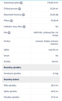 Čistička vzduchu Sencor - 3