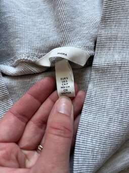 Těhotenské šedé kalhoty MAMA H&M - 3