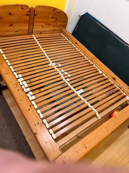 Manželská postel 140x200 masiv borovice - 3