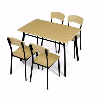 Jídelní set stul + 4 x židle dekor dub - 3