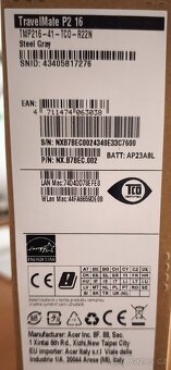 Notebook Acer TravelMate P2 16 - záruka, stáří jen 3 měsíce - 3