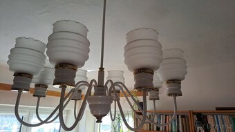 Retro lustr bílý/zlatý 8 ramenný - 3