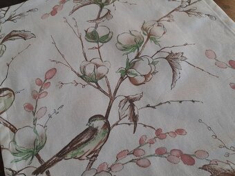 Čtvercový ubrus....ptáček s bavlníkem - 3