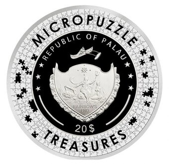 SLEVA Stříbrná mince 3 oz Doni Tondo¨MICROPUZZLE TREASURES - 3