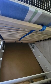 Postel 120x205cm + matrace + rošt - 3