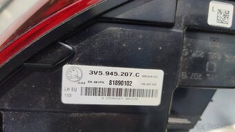 Škoda Superb 3 levé zadní světlo vnější - 3