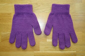 Fialové dívčí prstové rukavice vel.116/128 - 3