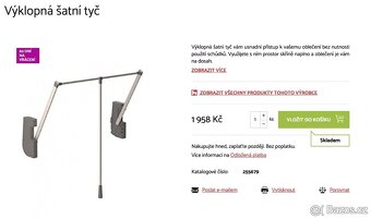 výklopné šatní tyče - 3