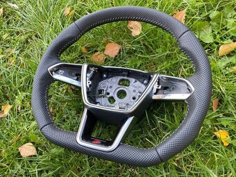 AUDI A6 A7 C8 Q8 S8 ETRON VOLANT kozeny zkoseny / vyhrievany - 3