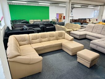 Sedací souprava tvaru U v kožená - 3