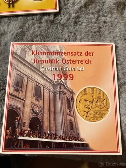 Sady oběžných mincí Rakousko schling a euro - 3
