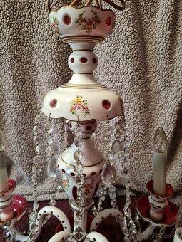 Porcelánový křišťálový lustr - 3